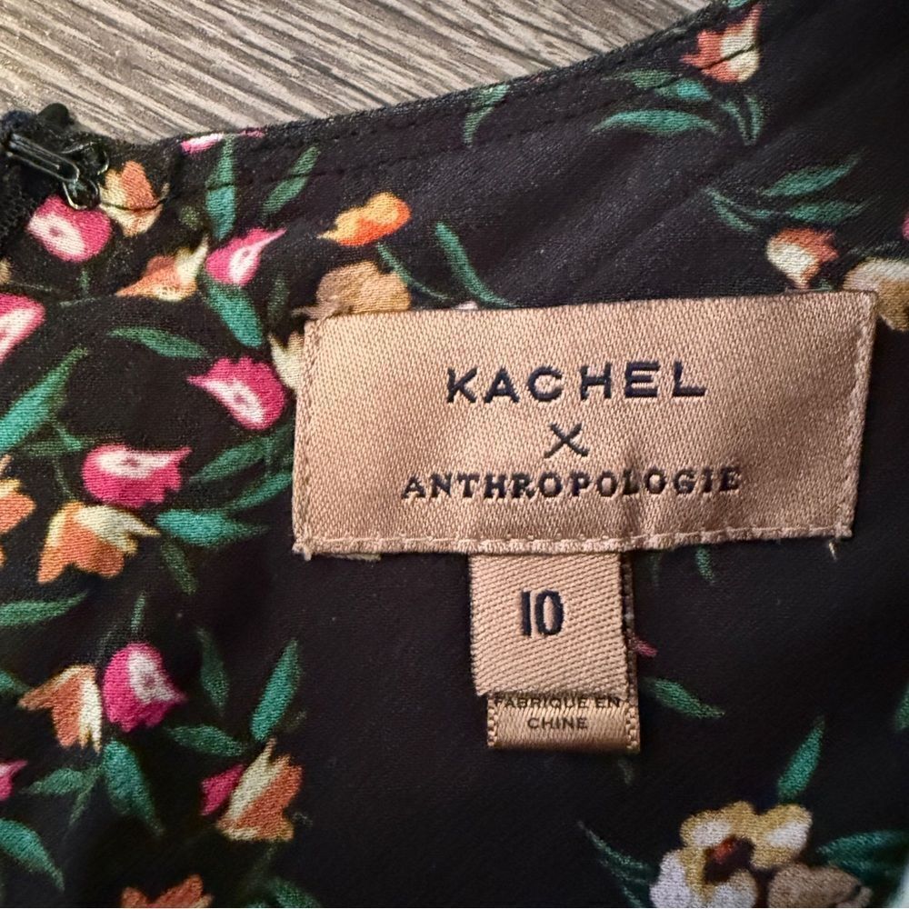 Kachel Anthropologie Joanna Floral Midi Dress - Picture 4 of 10